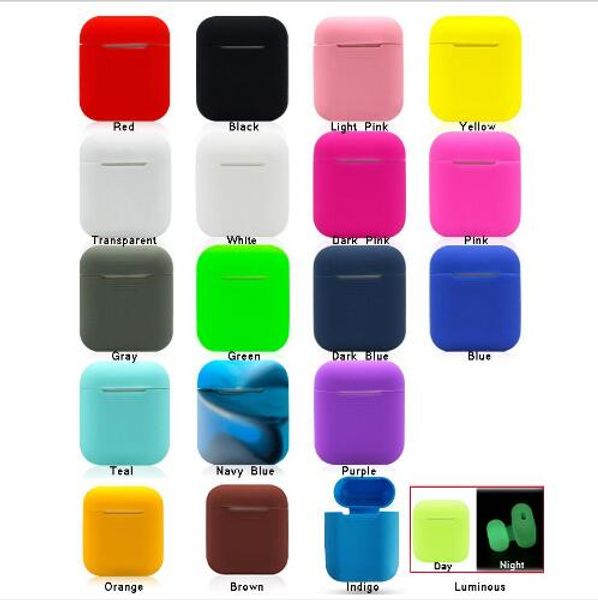 

2019 For Apple Airpods Silicone Case Soft TPU Ultra Thin Protector Cover Sleeve Pouch for Air pods Earphone Case