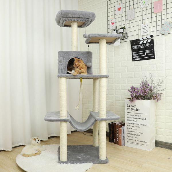 

us local delivery multi-level cat trees with sisal-covered scratching posts condo for kittens cats and pets