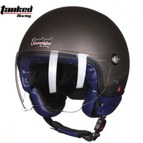 

tanked racing vintage motorcycle helmet half face motorbike helmet for women and men four season moto casque