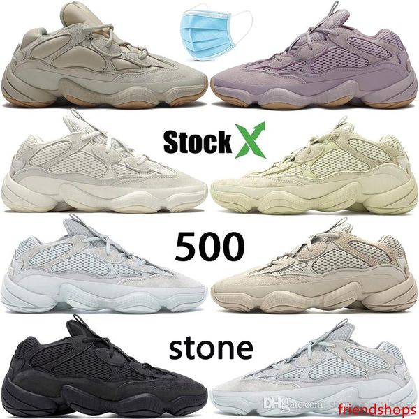 

desert rat 500 soft vision stone kanye west 3m reflective mens running shoes bone white utility black salt men women designer trainers