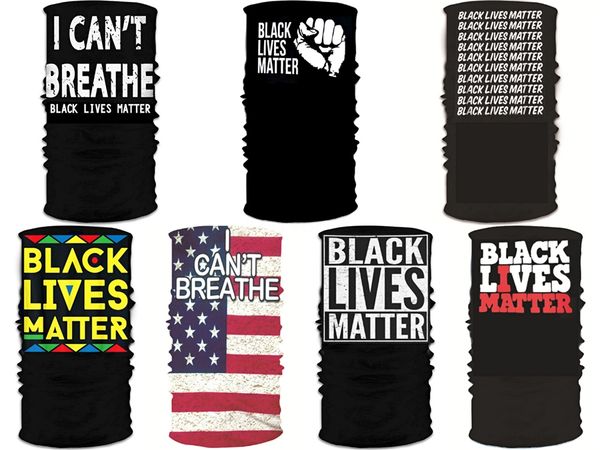 

i cant breatheblack liver matter face shield protective mask outdoor sport magic scarf seamless bandana multifunctional headband neck g #657, Black