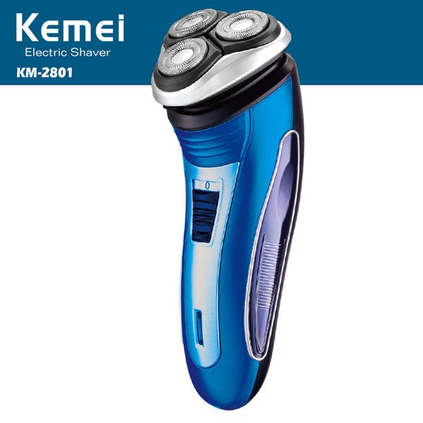

3d rechargeable electric shavers 3 rotating blade heads razors men barber beard trimmers sideburn shaving machine
