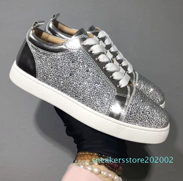 

designer luxury shoes men women studded spikes platform sneakers vintage genuine leather casual rivet sneaker s02, Black