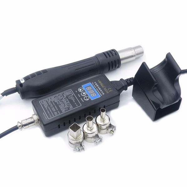 

yihua8858 220v portable bga rework solder station air blower heat gun better hand-held air gun 3pcs nozzle