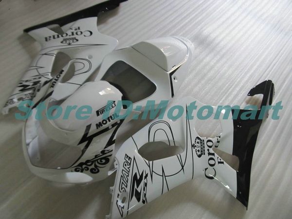 BIANCO NERO Kit carena per SUZUKI GSXR1000 00 01 02 GSXR 1000 2000 2001 2002 K2 GSX R1000 Parti carenatura + 7 regali GS34