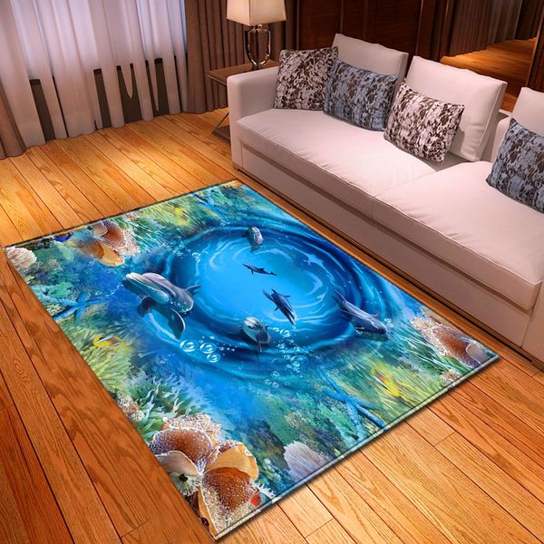 

115ocean world dolphin series living room carpet bedroom dining room floor mat