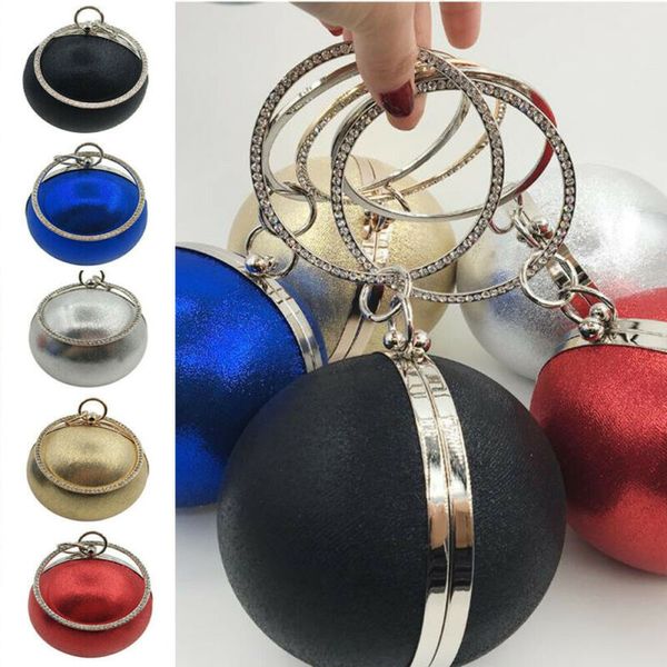 

women ladies round shoulder messenger bag purse handbag party evening clutch