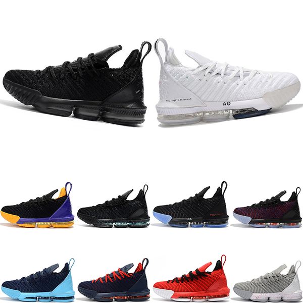 

new designerthru 5 le king 16 man basketball shoes mens fresh bred triple black oreo the lakers trainers men sports sneaker size 7-12