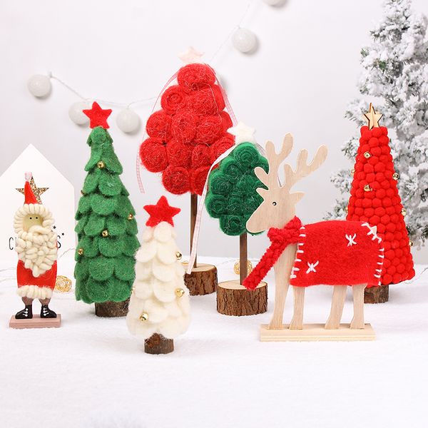 

wool felt mini christmas tree gifts old deer desksmall christmas ornaments layout decorations