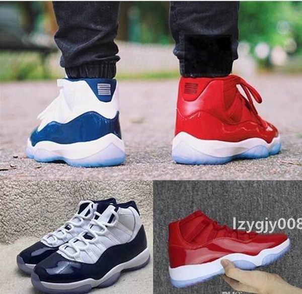 

2018 новое поступление мужская баскетбольная обувь 11 unc gym red space jam 45 высокое качество 11s женские кроссовки размер us5-us13