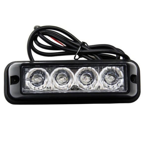 

4 led car flash led truck emergency beacon light bar hazard strobe warning yellow lightings