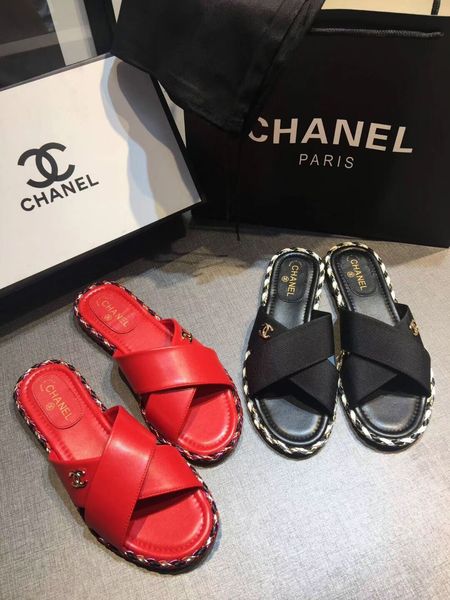 

2019 c c luxury de igner women hoe 2 color brand de igner lide women andal ummer holiday lipper real picture eur35 40