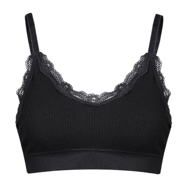 

gym clothing women's lace wrapped chest belt pad sports bra breathable shockproof fitness yoga vest, White;black