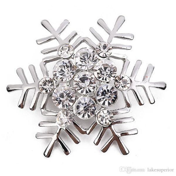 

рождество rhinestone снежинка брошь для женщин золото серебро костюм pin отворотом рождественский подарок ювелирных изделий с быстрой перево, Gray