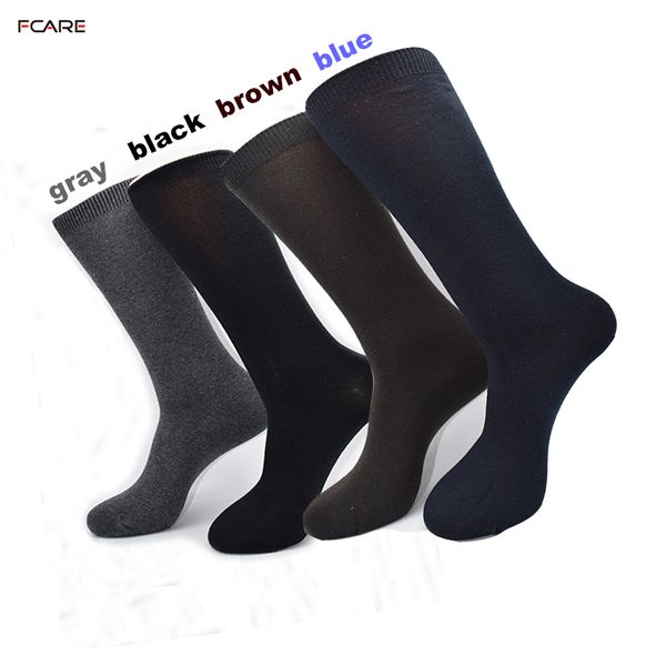 

fcare 8pcs=4 pairs black, blue, gray, brown 40-46 warm acrylic cotton long leg socks men dress business socks calcetines