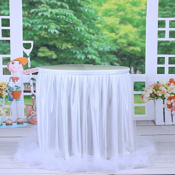 

tulle tutu table skirt tulle tableware for wedding decoration baby shower party wedding table skirting home textile