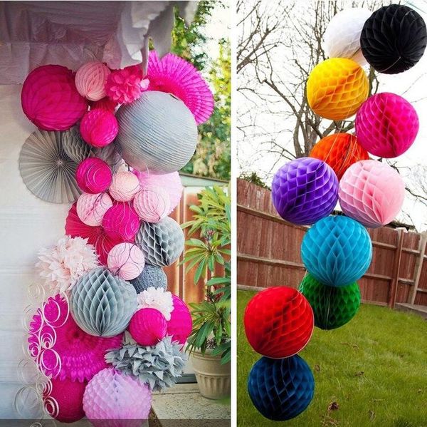 

80pcs a parcel package 8 '' 20cm lantern large paper hanging balls for party vintage wedding celebrating