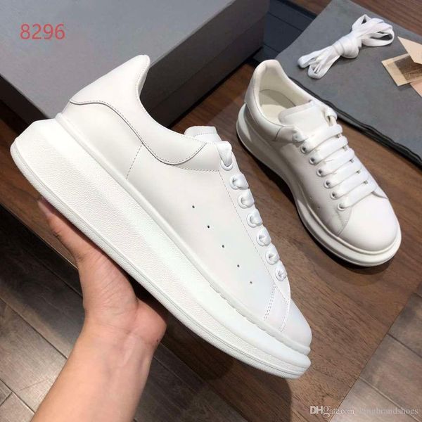 

2019 thick soles shoes increase height men sneaker platform casual shoes white leather, Black