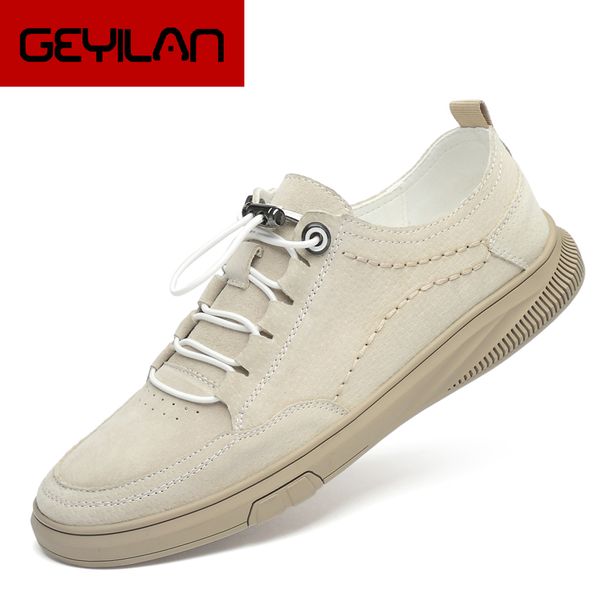 

genuine leather men shoes casual sneakers mens comfortable footwear men outdoor fashion flats, Black