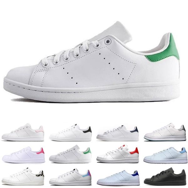 

new fashion stan smith designer casual shoes for men women black white green flat leather mens trainers sports sneakers shoe size 36-44
