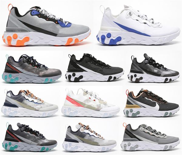 

new react element 87 55 designer running shoes men women casual airs shoes light bone 87s triple rainers sports sneaker