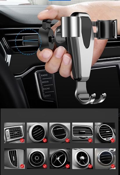 

Универсальный автомобильный держатель телефона Металл Многофункциональный Air Ven