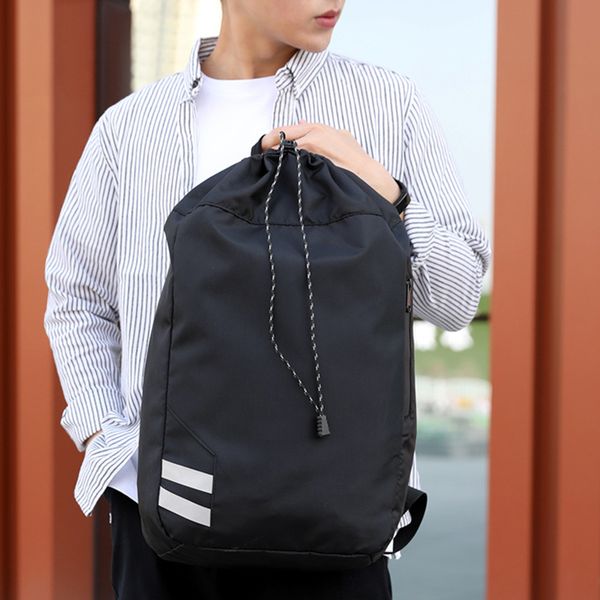 

sports backpack oxford fabric bucket drawstring waterproof outdoor soccer football basketball backpack bags whsho