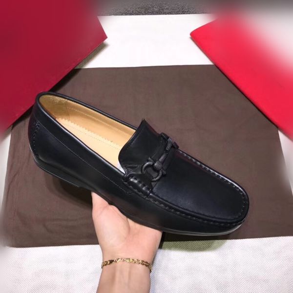 

19ss basic натуральная кожа вечернее платье мужские мокасины острым носом металлические с наконечником ручной работы 5 см высокие каблуки че, Black