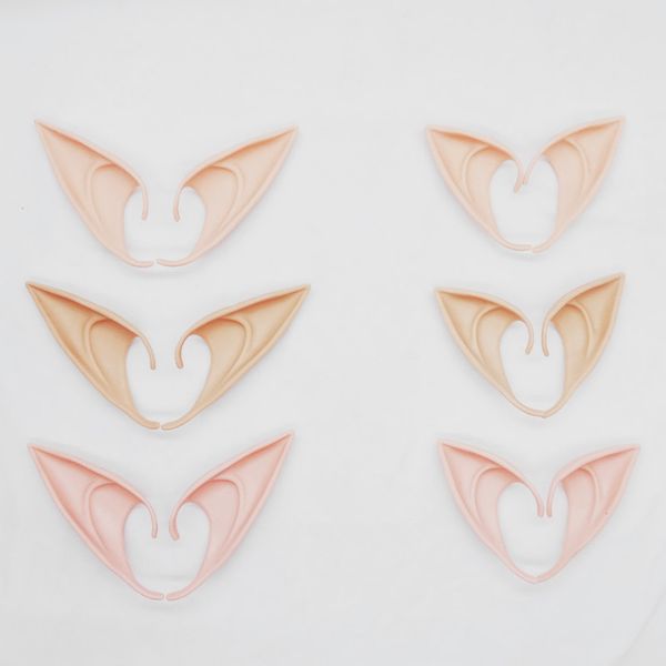 

1pair party props elf ears accessories latex soft prosthetic false ear party ball prom mask dress halloween fake ears lady gifts