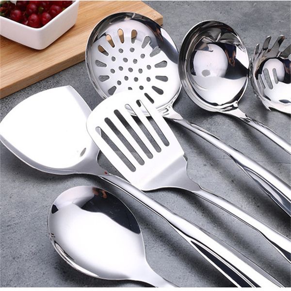 

kitchen utensil stainless steel utensil wholesale utensil set spatula rice soup ladle skimmer spoon pasta server turner