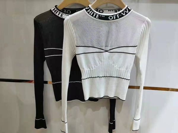 

97 new arrival 2019 autumn weater crew neck long leeve letter black white pullover brand ame tyle luxury qian, White;black