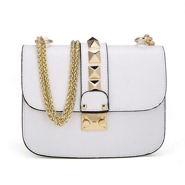 

luxury designer handbags valentine italian genuine leather bag rivet chain crossbody bag shoulder bags w206