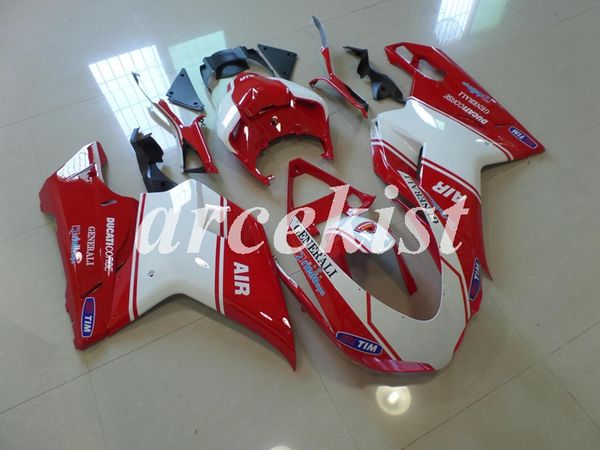 

4 подарки новый abs инъекция полный обтекатели комплект, пригодный для ducati 848 1098 1198 1198s 2007 2008 2009 2010 2011 2012 body установ