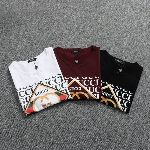 

gc люкс мужская футболка классическая мода диких тенниски хлопка дышащий комфортно с короткими рукавами европейский американский частный зак, White;black