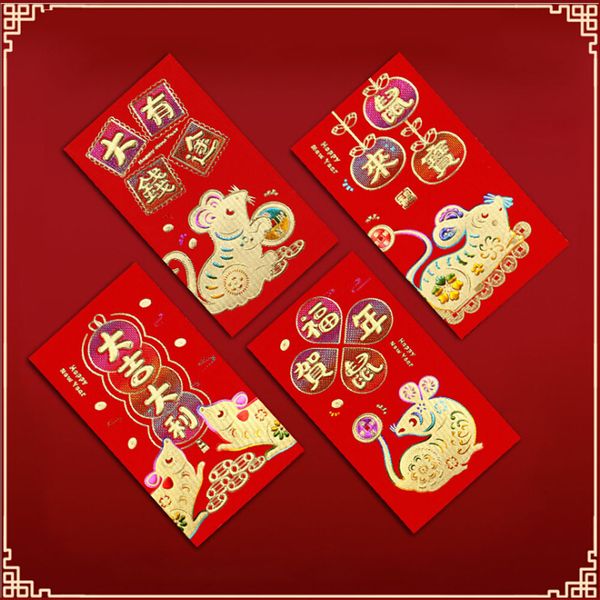 

new 16 pcs chinese new year red envelope fortune money envelope red money pockets for happy wedding