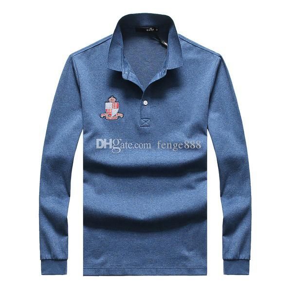 

горячие продажи мужская рубашка поло лацкан с длинным рукавом футболка высокое качество поло мужчины хлопок рубашка с длинным рукавом s-порт, White;black