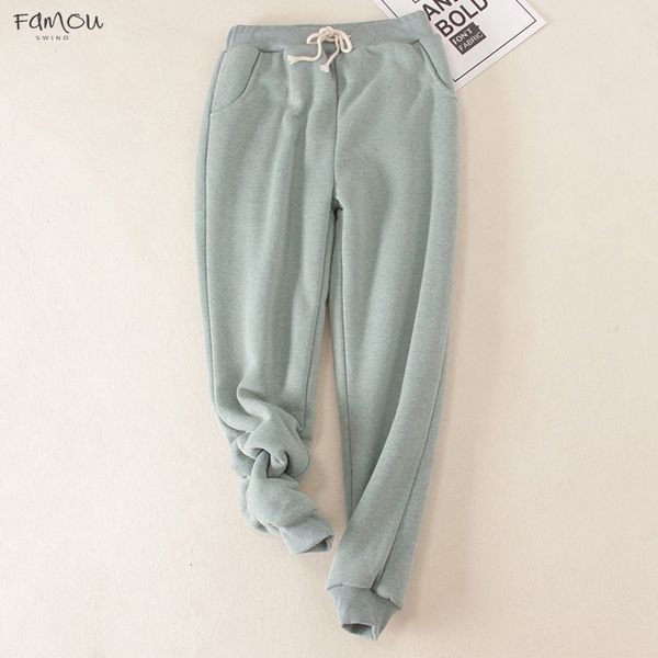 

Winter Lambskin Size Elastic Waist Pants Loose Large Thicker Black Pink Cotton Harem Pants Women Warm Trousers