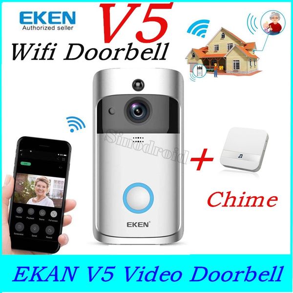 Vidéo Sonnette Caméra avec carillon Bell /& Batterie WiFi Smart Sonnette Caméra 720P
