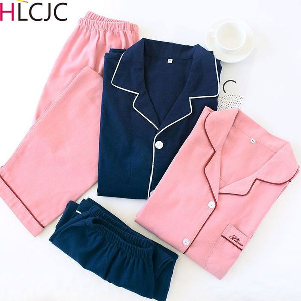 

пары sleeping suit 2019 мода пара пижамы kawaii пижамы мужчин и женщин 100% хлопок досуг главная wear lovers pijama set, Black;red