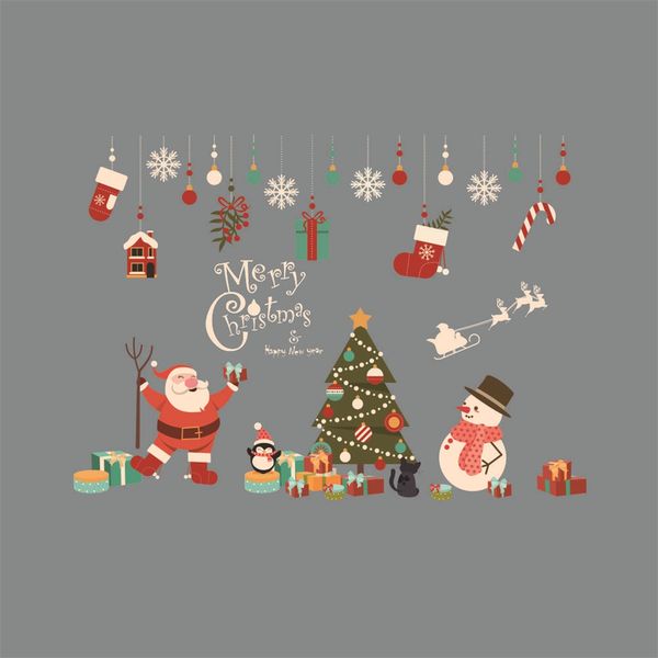 

merry christmas home decor wall sticker window sticker snowflake sticker