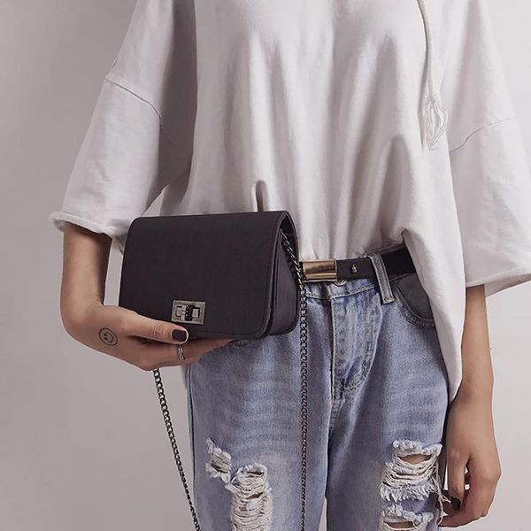 

women handbags shoulder bag korean version wild small square bags lock design crossbody messenger woman phone money pack