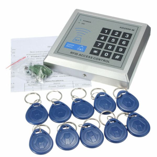 

new waterproof security rfid proximity entry door lock access control system electric magnetic 500 user +10 keys