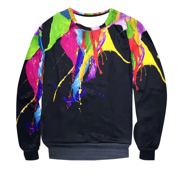 

mens hoodies 2018 sweatshirts brand male long sleeve 3d printing big size moletom masculino, Black