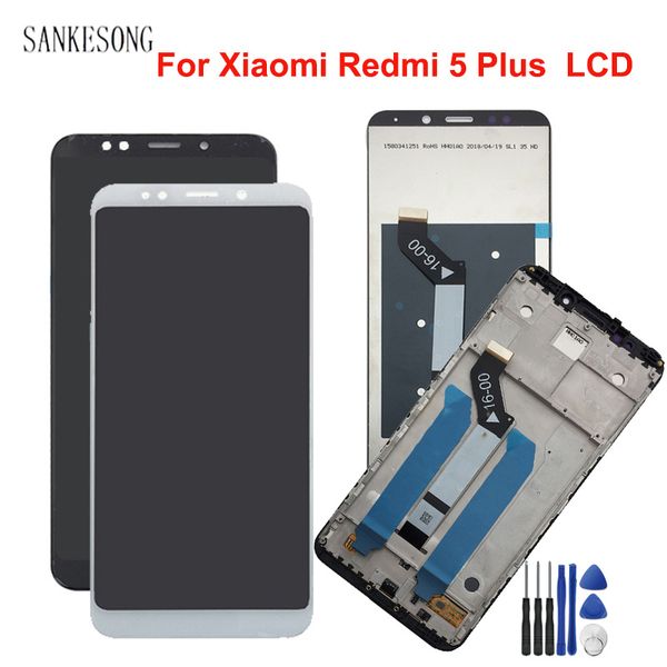 

5,99" для xiaomi редх 5 plus ок-дисплей с сенсорным экраном дигитайзер ассамблеи с рамкой для ремонта реого 5plus ок