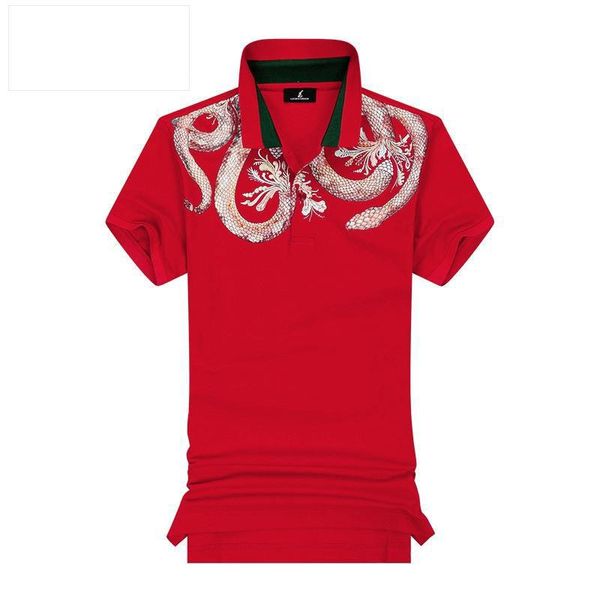 

2019hot новый мужчины футболка с коротким рукавом мода случайные 100% хлопок snake вышитые рубашки поло летние мужские топы тис, White;black