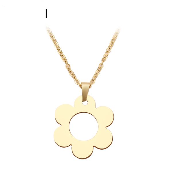 

stainless steel necklace for women man lover's flower choker pendant necklace engagement jewelry female party gift, Silver