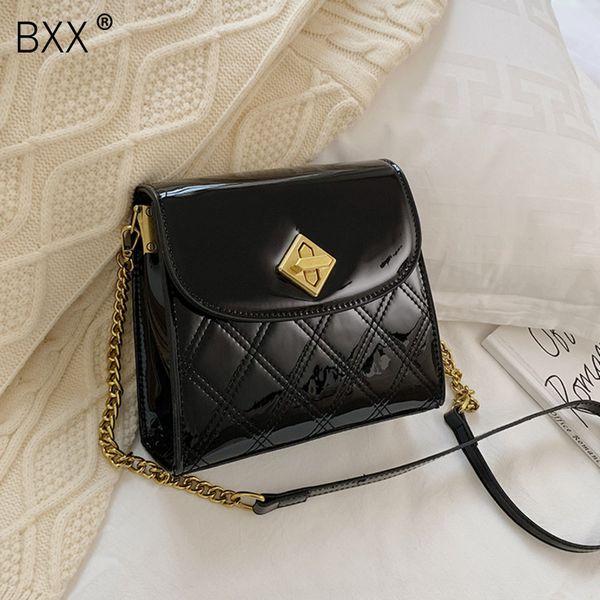 

bxx] лакированная crossbody сумка для женщин 2020 весны все-матч лоскута плеча сумки женщина путешествие сумка hk204