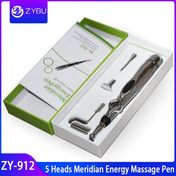 Nuovo arrivo Massaggiatore 5 teste Penna elettronica per massaggio con agopuntura Meridian Energy Heal Massage Massaggio per la salute del corpo Meridian Energy Pen