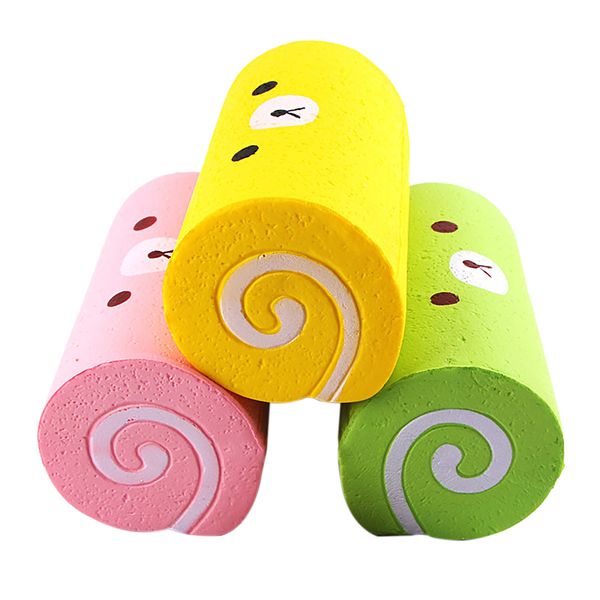 

cute kawaii squishy slow rising scented swiss cake roll soft jumbo squeeze scented bread squishies with package funny kids toy
