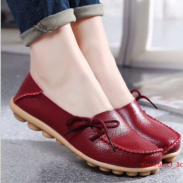 

beige women real leather shoes moccasins mother loafers soft leisure female driving two ways wear footwear